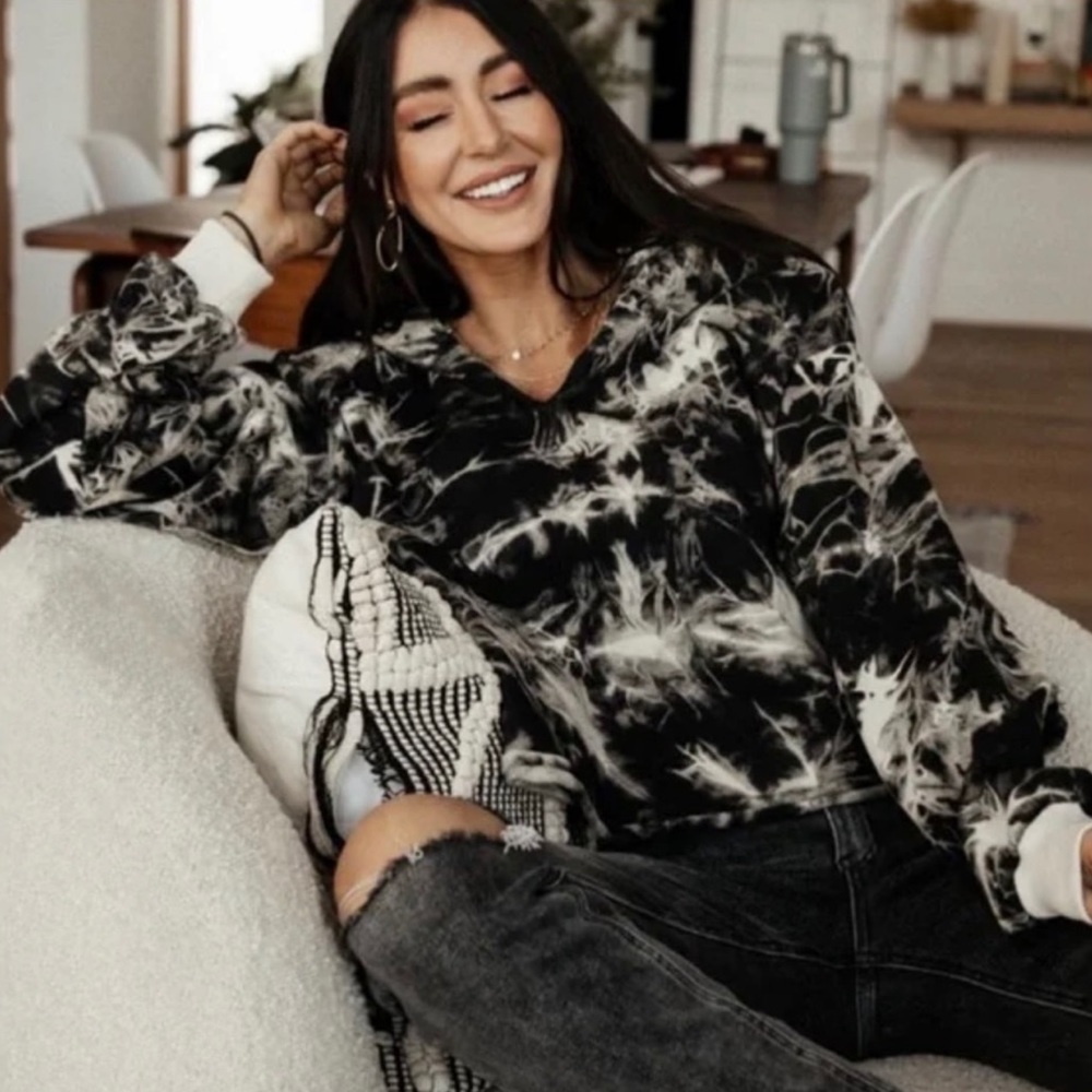 Bohme Tie Dye Crop Hoodie